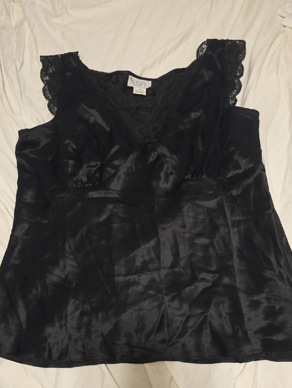 Ann Taylor Silk Lace Blouse 14 L